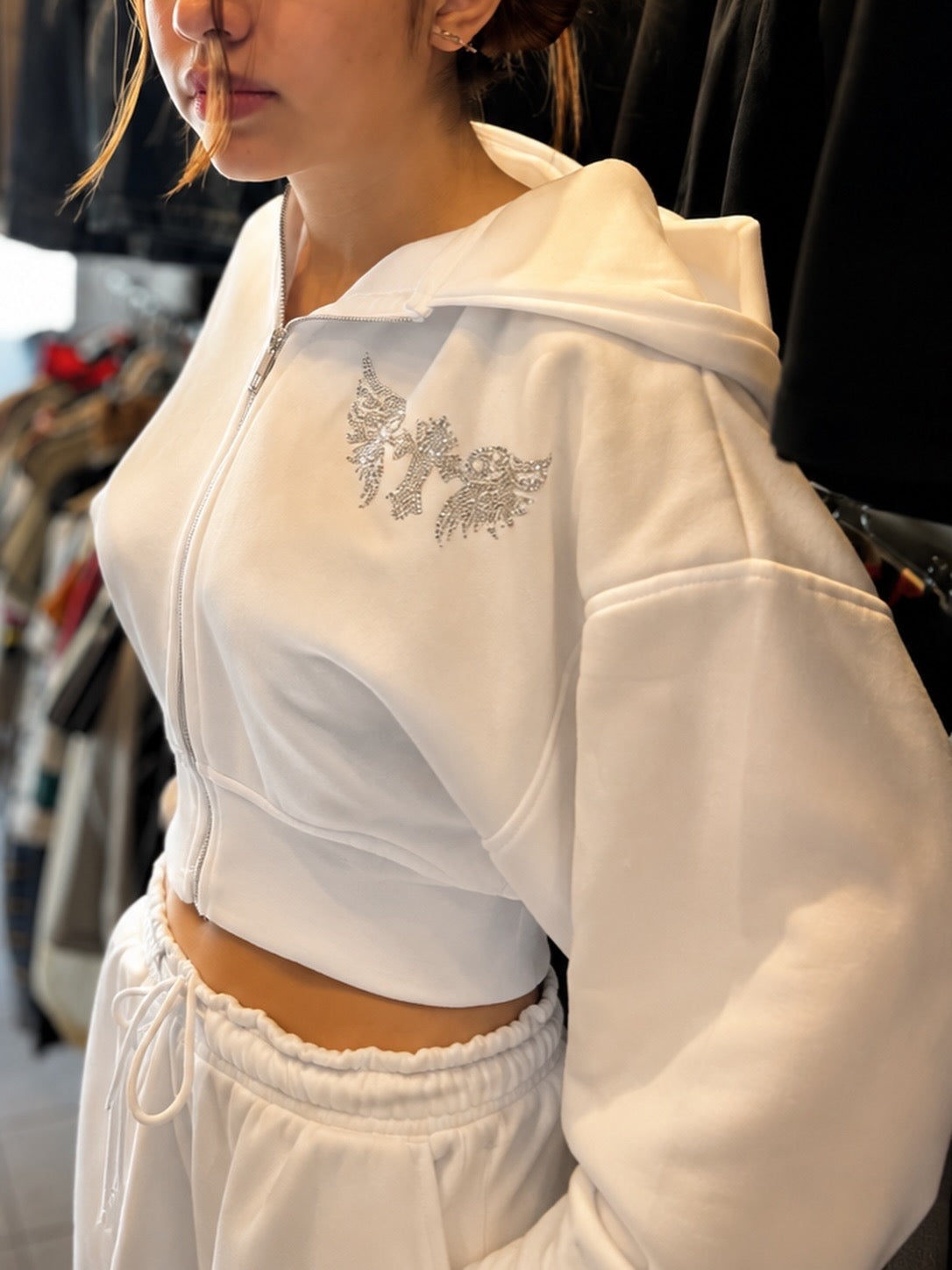 Conjunto Corean Vibes y2k White