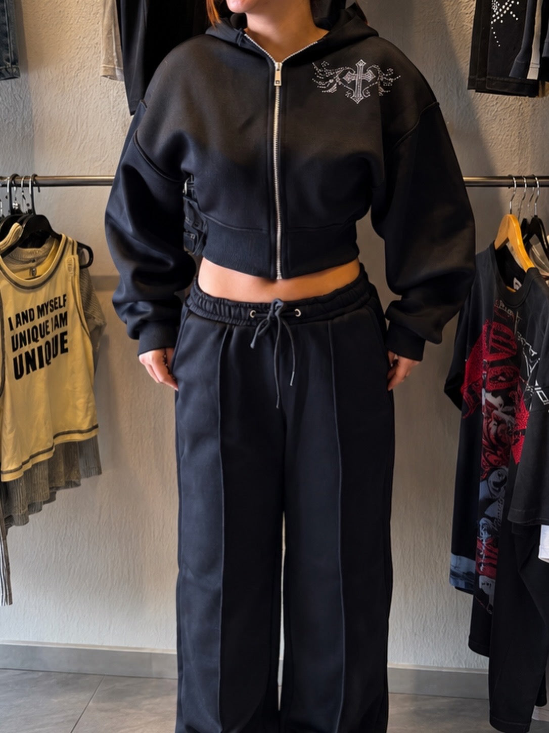 Conjunto Corean Vibes y2k Black