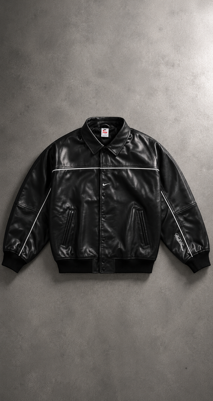 Chamarra bomber negra, vista 2