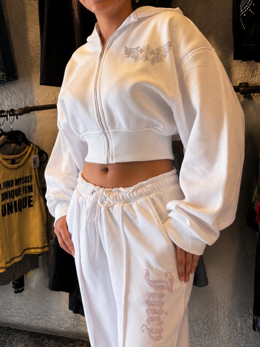 Conjunto Corean Vibes y2k White