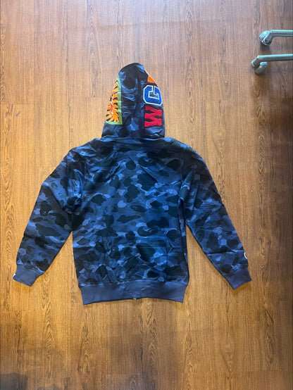 Hoodie Shark Camo azul, vista 2