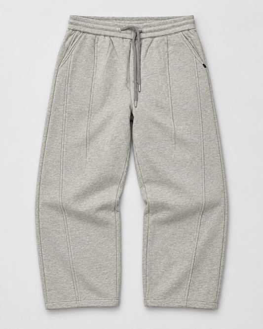 Pants Baggy Gris Claro Jaspeado