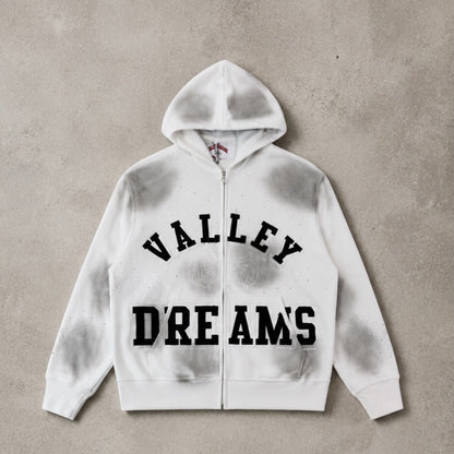 Hoodie Valley New Model blanco, vista 4