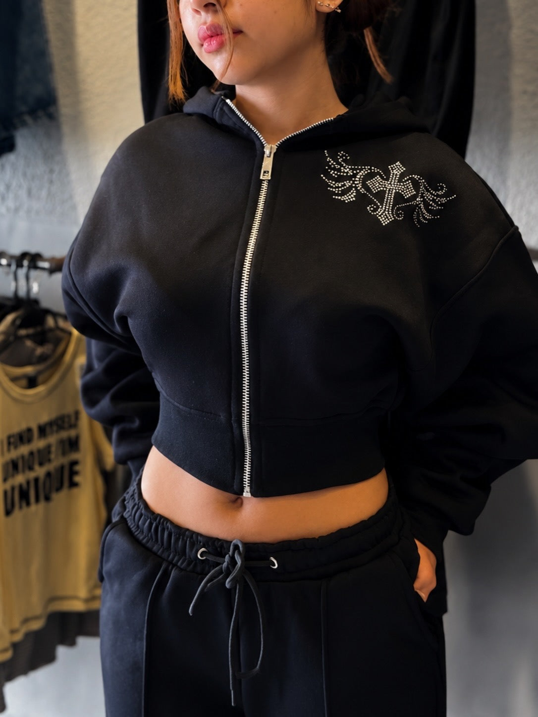Conjunto Corean Vibes y2k Black