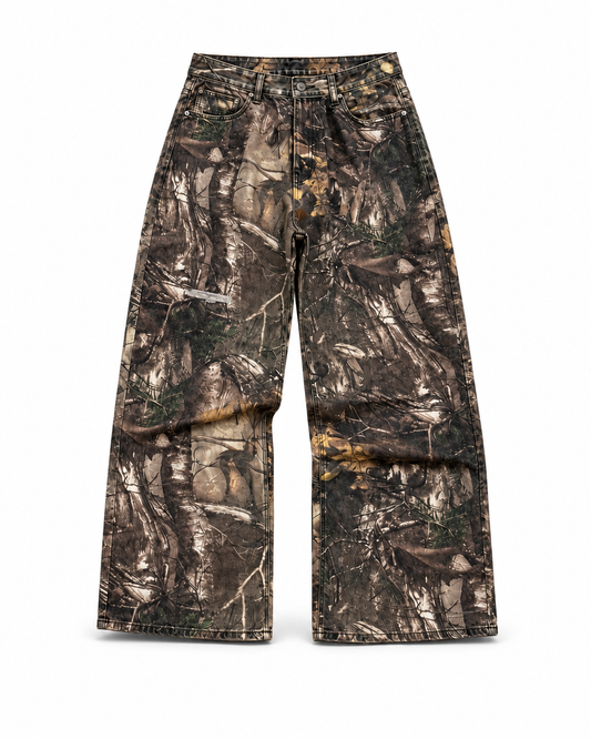 Jeans Forgiveness Camo, pantalón amplio con estampado de camuflaje